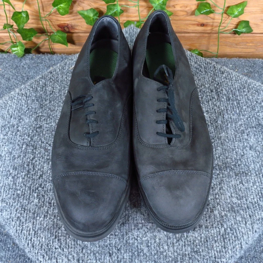 Easy Spirit 630113‎ Mens Oxford Shoes Size 10 Dress Formal Black Nubuck Leather